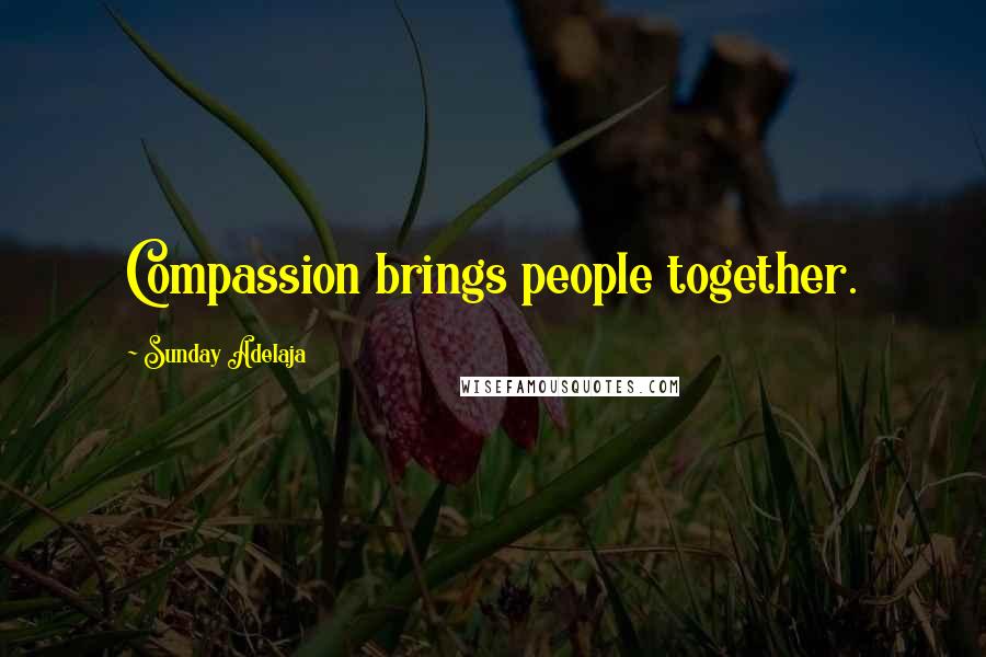 Sunday Adelaja Quotes: Compassion brings people together.