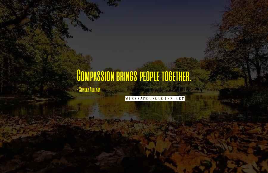 Sunday Adelaja Quotes: Compassion brings people together.