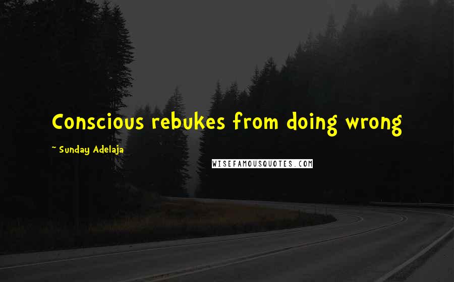 Sunday Adelaja Quotes: Conscious rebukes from doing wrong