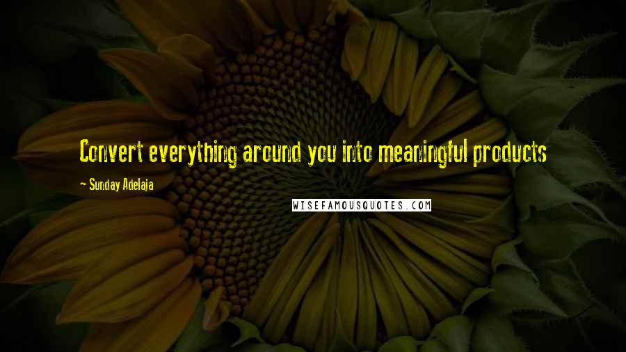 Sunday Adelaja Quotes: Convert everything around you into meaningful products