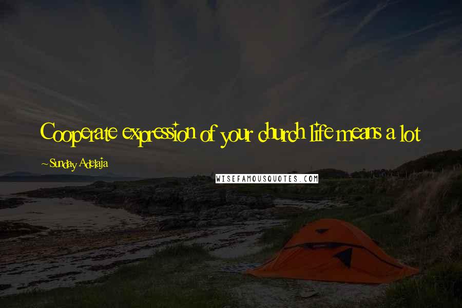 Sunday Adelaja Quotes: Cooperate expression of your church life means a lot
