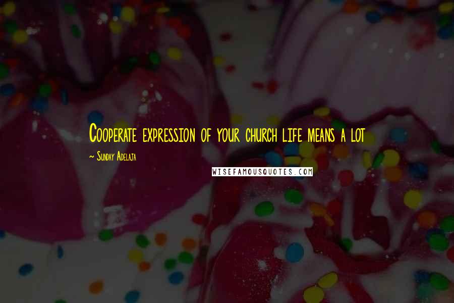 Sunday Adelaja Quotes: Cooperate expression of your church life means a lot
