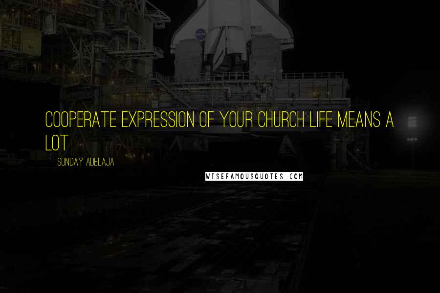 Sunday Adelaja Quotes: Cooperate expression of your church life means a lot