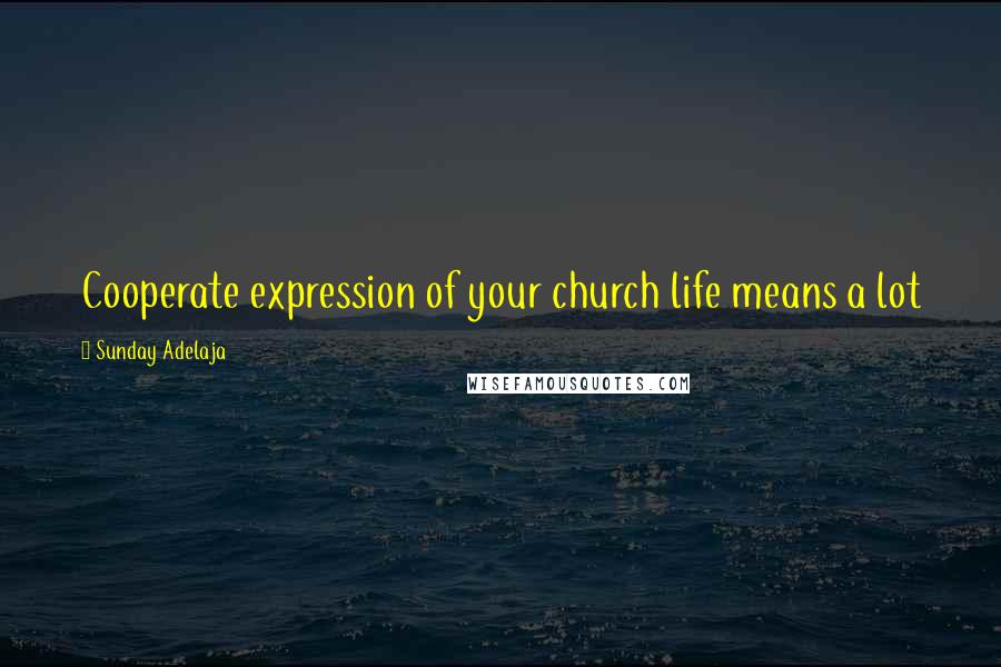 Sunday Adelaja Quotes: Cooperate expression of your church life means a lot