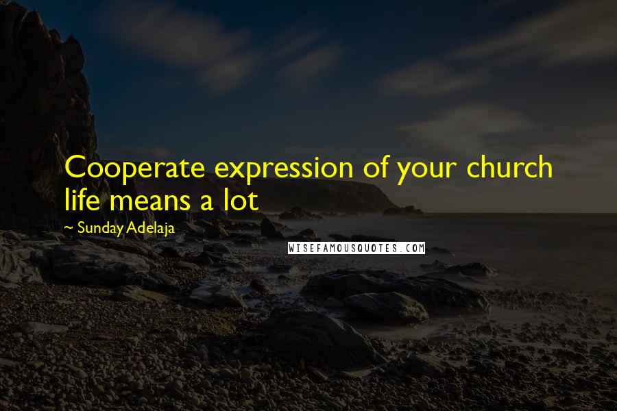 Sunday Adelaja Quotes: Cooperate expression of your church life means a lot
