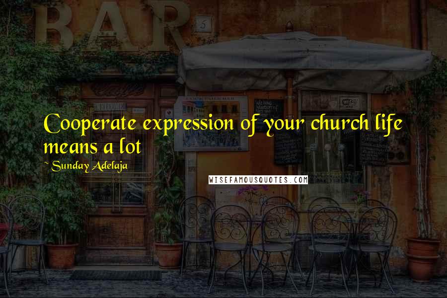 Sunday Adelaja Quotes: Cooperate expression of your church life means a lot
