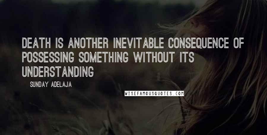 Sunday Adelaja Quotes: Death is another inevitable consequence of possessing something without its understanding