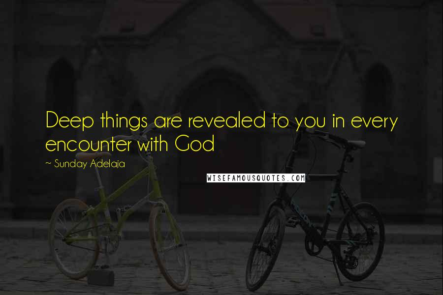Sunday Adelaja Quotes: Deep things are revealed to you in every encounter with God