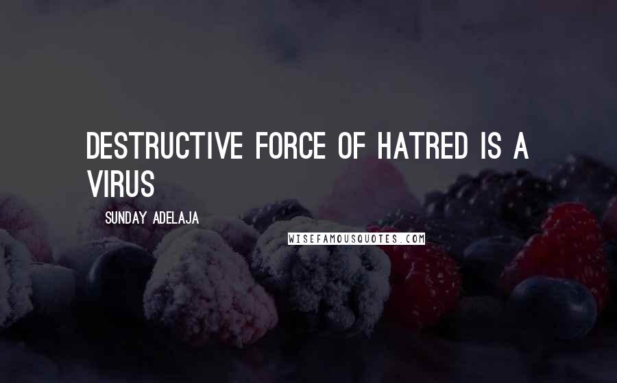 Sunday Adelaja Quotes: Destructive force of hatred is a virus