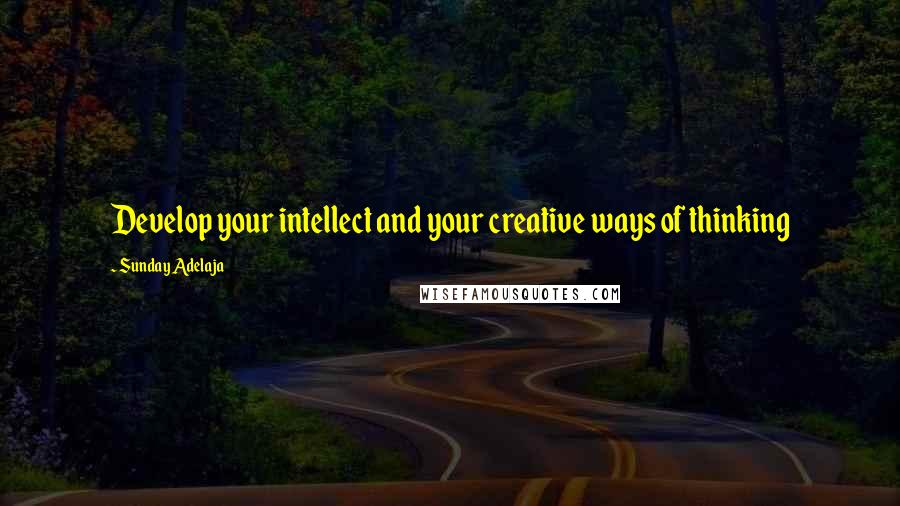 Sunday Adelaja Quotes: Develop your intellect and your creative ways of thinking