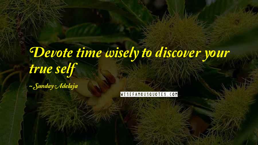 Sunday Adelaja Quotes: Devote time wisely to discover your true self