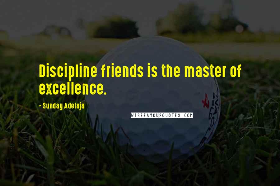 Sunday Adelaja Quotes: Discipline friends is the master of excellence.