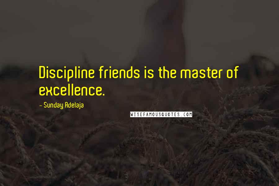Sunday Adelaja Quotes: Discipline friends is the master of excellence.