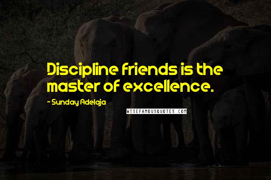 Sunday Adelaja Quotes: Discipline friends is the master of excellence.