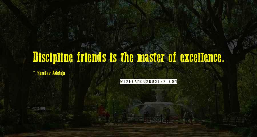 Sunday Adelaja Quotes: Discipline friends is the master of excellence.