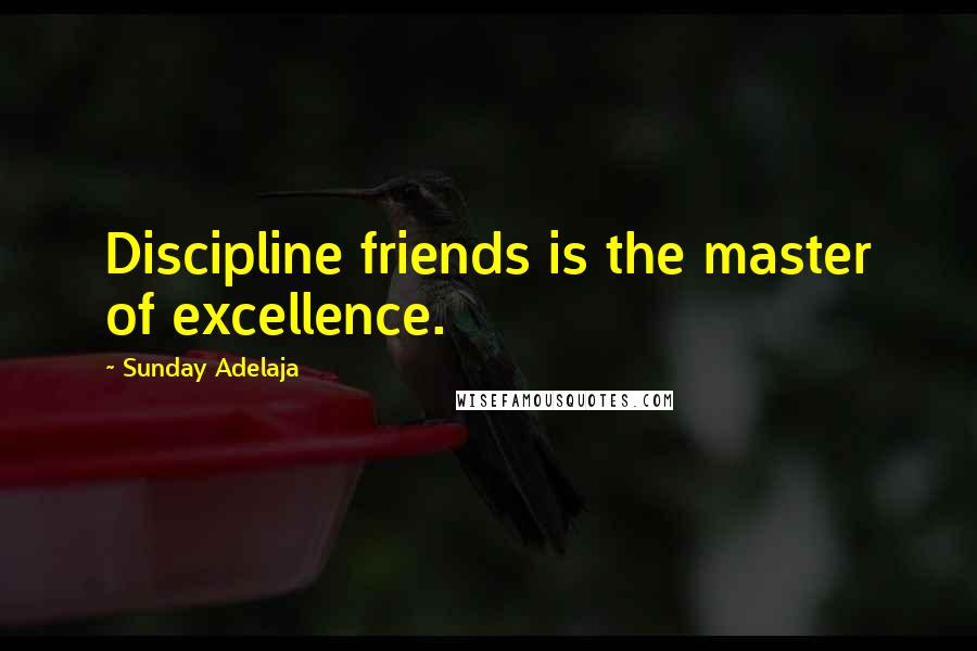 Sunday Adelaja Quotes: Discipline friends is the master of excellence.