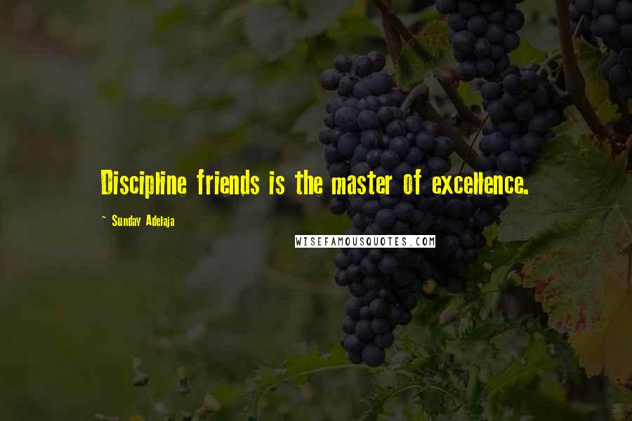 Sunday Adelaja Quotes: Discipline friends is the master of excellence.