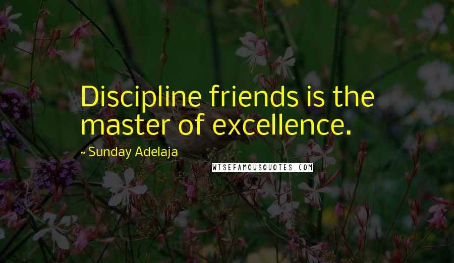 Sunday Adelaja Quotes: Discipline friends is the master of excellence.
