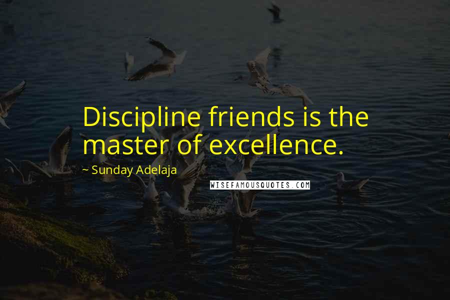 Sunday Adelaja Quotes: Discipline friends is the master of excellence.