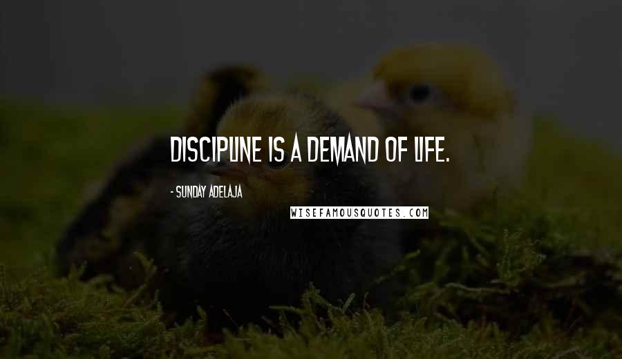 Sunday Adelaja Quotes: Discipline is a demand of life.