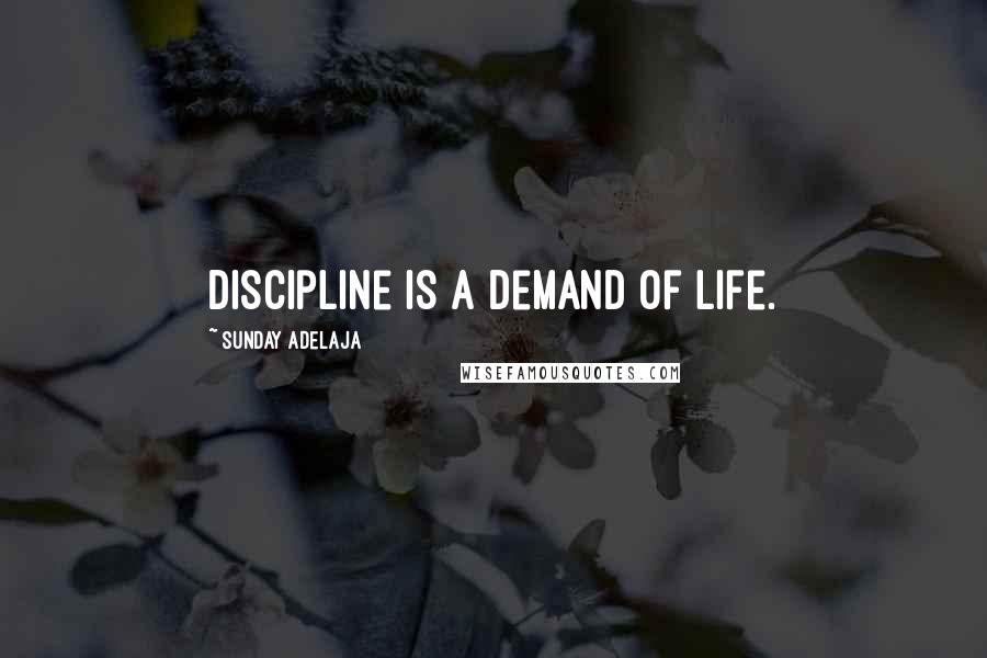 Sunday Adelaja Quotes: Discipline is a demand of life.