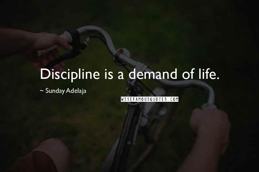Sunday Adelaja Quotes: Discipline is a demand of life.