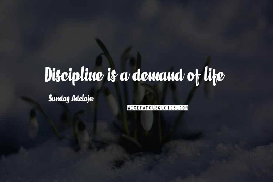 Sunday Adelaja Quotes: Discipline is a demand of life.