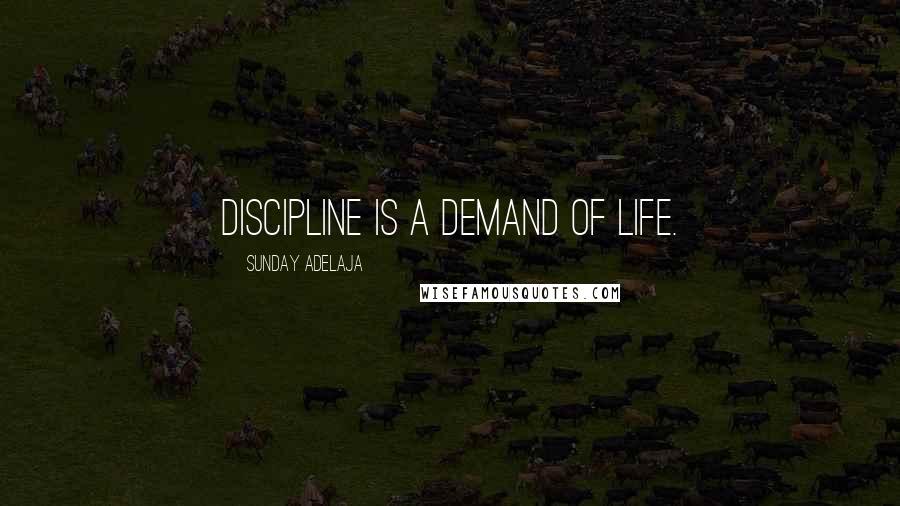 Sunday Adelaja Quotes: Discipline is a demand of life.