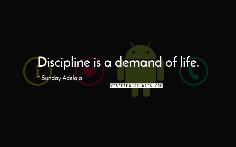 Sunday Adelaja Quotes: Discipline is a demand of life.