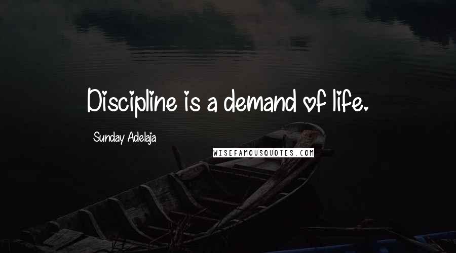 Sunday Adelaja Quotes: Discipline is a demand of life.