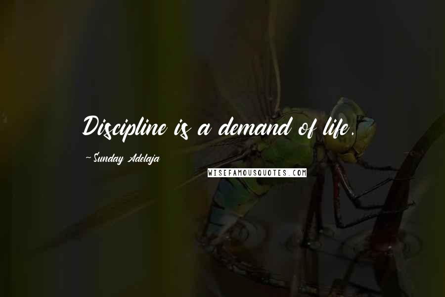Sunday Adelaja Quotes: Discipline is a demand of life.