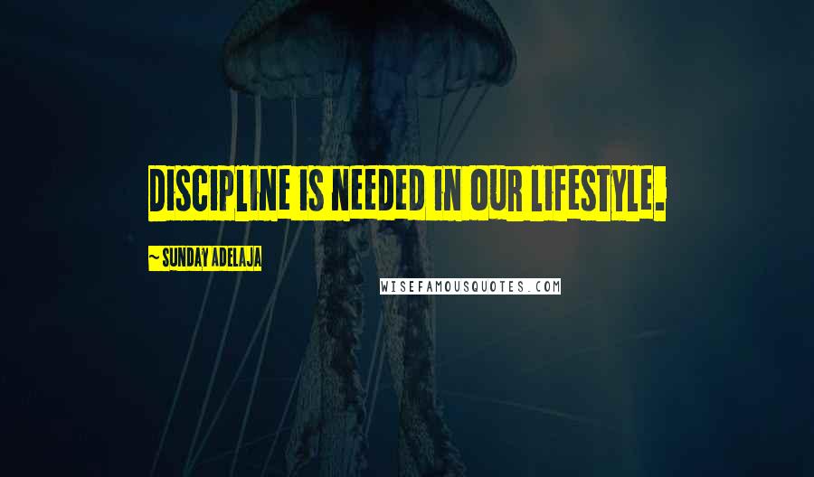 Sunday Adelaja Quotes: Discipline is needed in our lifestyle.