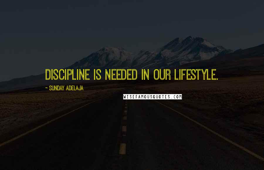 Sunday Adelaja Quotes: Discipline is needed in our lifestyle.