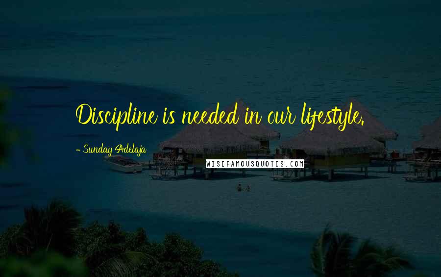 Sunday Adelaja Quotes: Discipline is needed in our lifestyle.