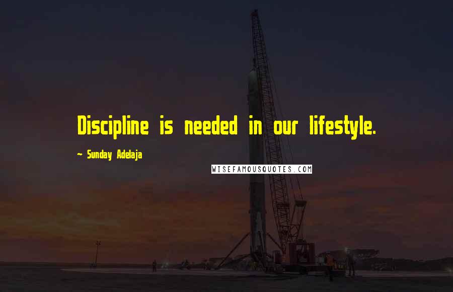 Sunday Adelaja Quotes: Discipline is needed in our lifestyle.