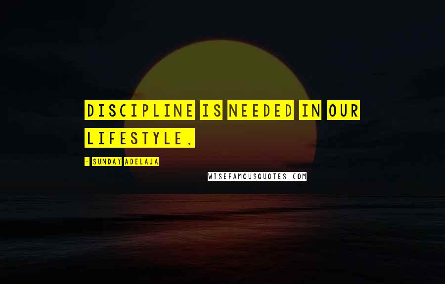 Sunday Adelaja Quotes: Discipline is needed in our lifestyle.