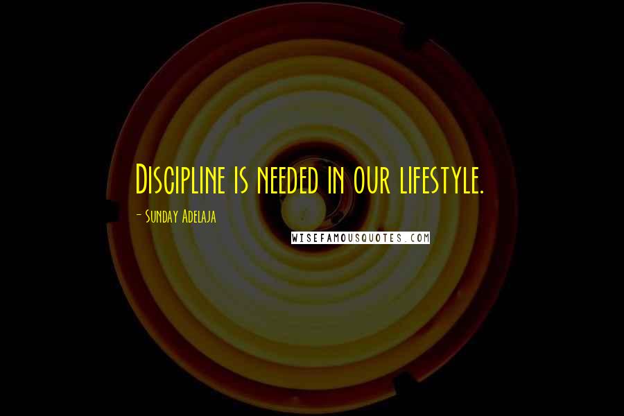 Sunday Adelaja Quotes: Discipline is needed in our lifestyle.