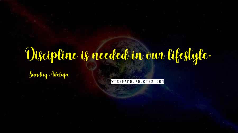 Sunday Adelaja Quotes: Discipline is needed in our lifestyle.