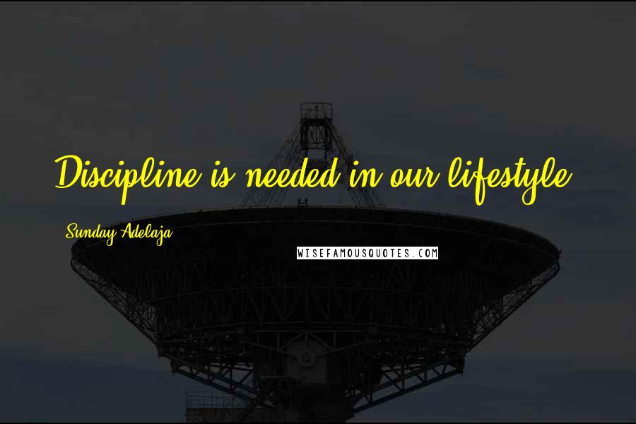 Sunday Adelaja Quotes: Discipline is needed in our lifestyle.