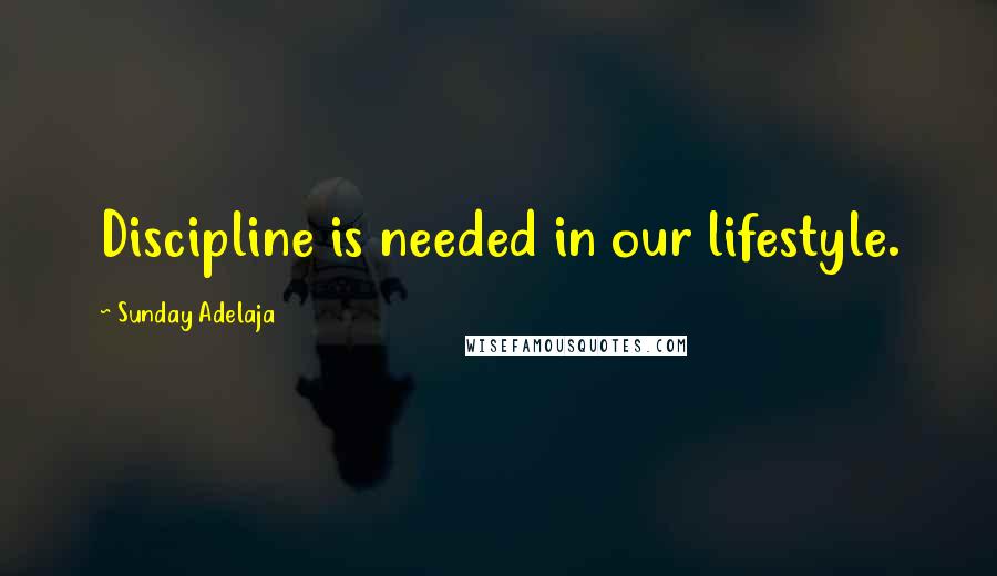 Sunday Adelaja Quotes: Discipline is needed in our lifestyle.