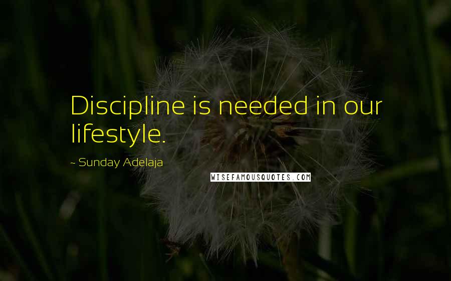 Sunday Adelaja Quotes: Discipline is needed in our lifestyle.