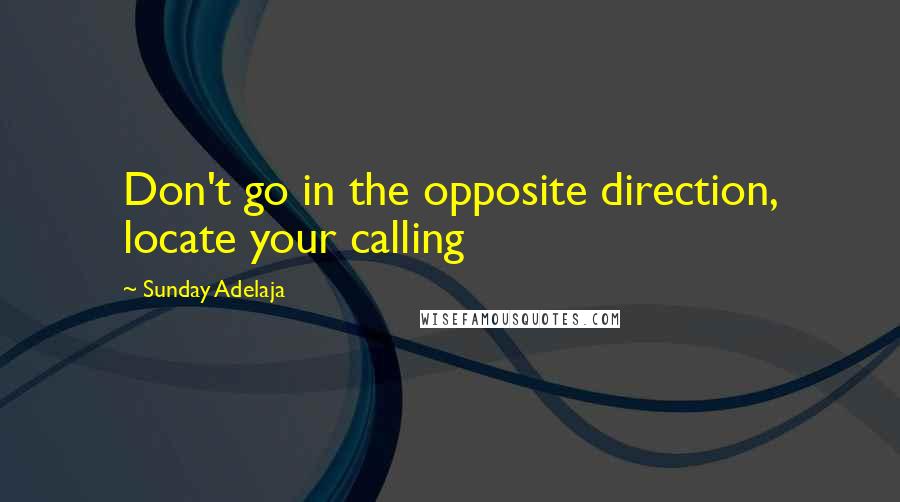 Sunday Adelaja Quotes: Don't go in the opposite direction, locate your calling