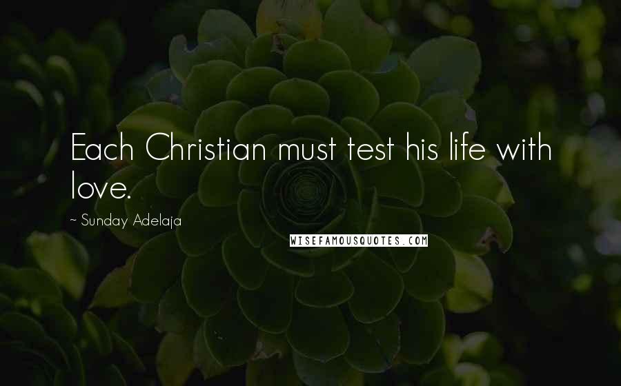 Sunday Adelaja Quotes: Each Christian must test his life with love.