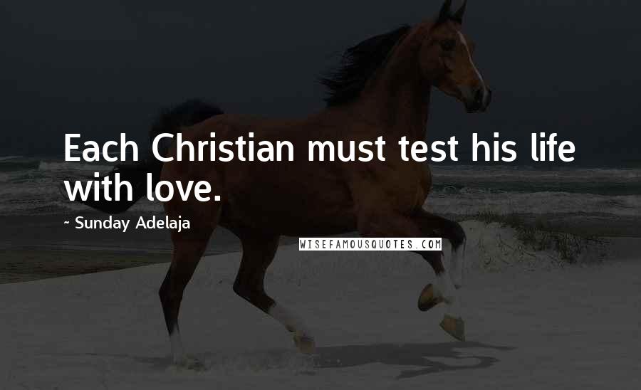 Sunday Adelaja Quotes: Each Christian must test his life with love.