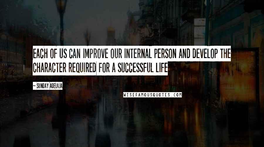 Sunday Adelaja Quotes: Each of us can improve our internal person and develop the character required for a successful life