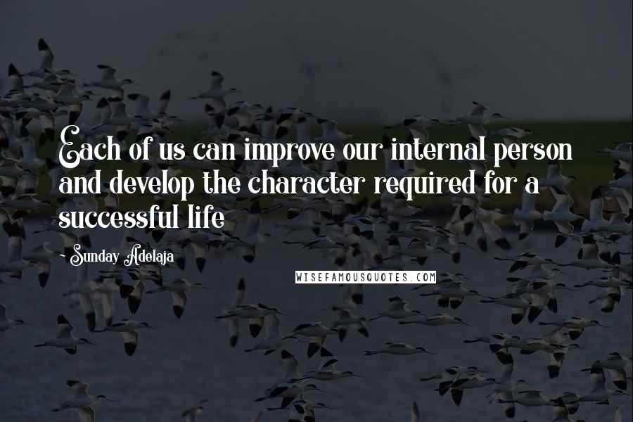 Sunday Adelaja Quotes: Each of us can improve our internal person and develop the character required for a successful life