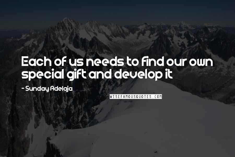 Sunday Adelaja Quotes: Each of us needs to find our own special gift and develop it