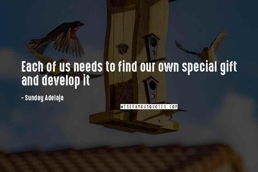 Sunday Adelaja Quotes: Each of us needs to find our own special gift and develop it