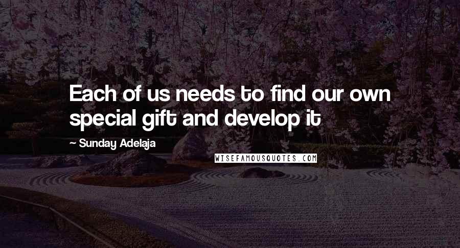 Sunday Adelaja Quotes: Each of us needs to find our own special gift and develop it