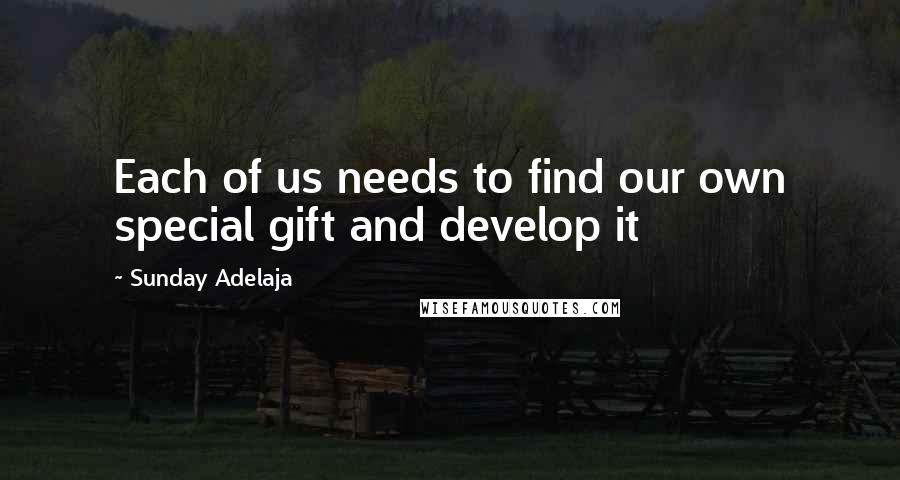 Sunday Adelaja Quotes: Each of us needs to find our own special gift and develop it